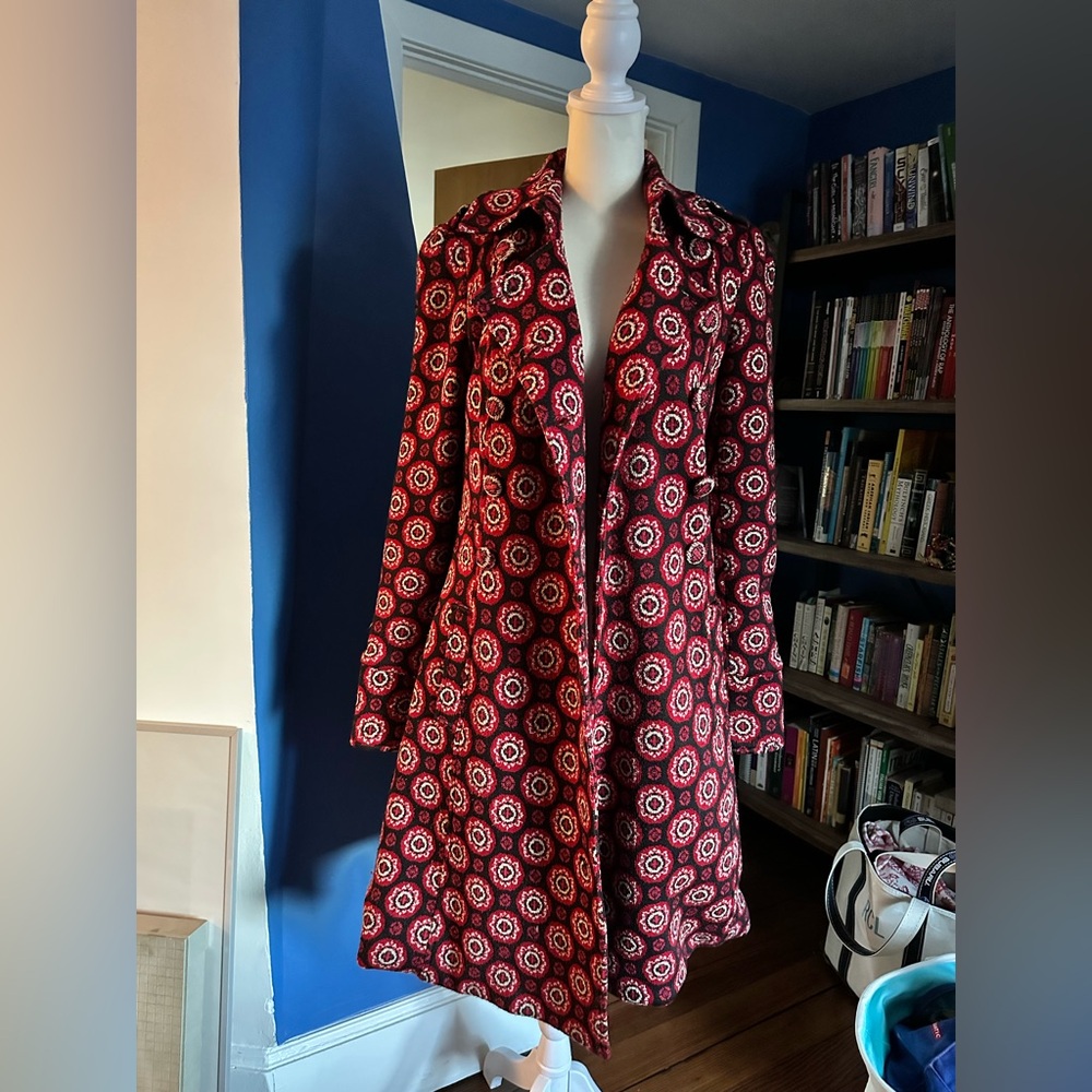 Early 2000s Diane von Furstenburg jacquard princess coat